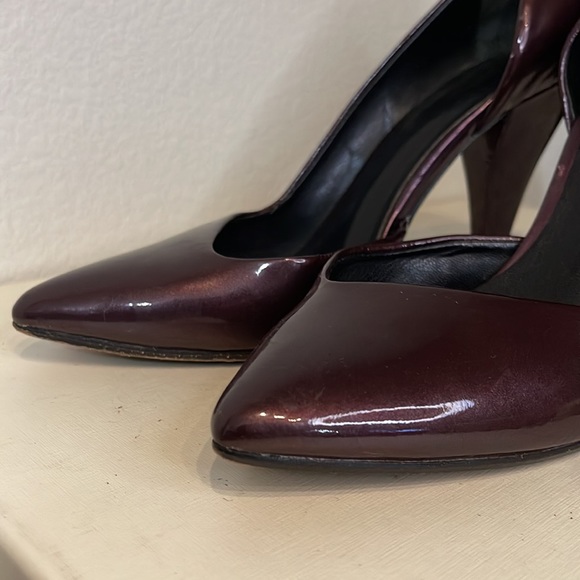 Ann Taylor Leather Shimmery Purple Pumps - Picture 5 of 5